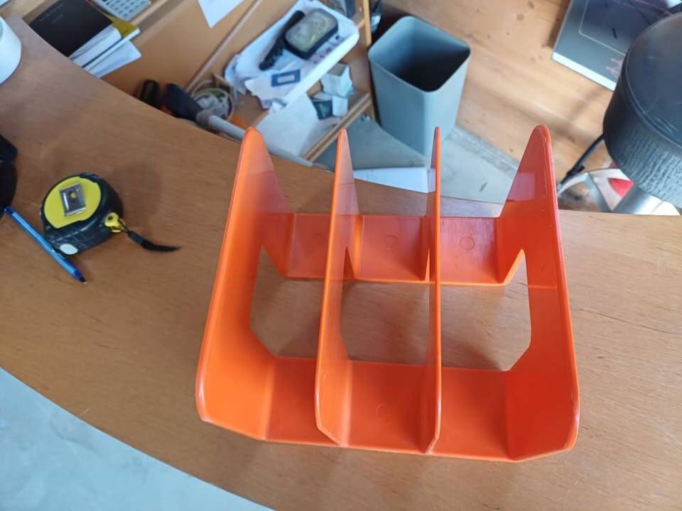 Vintage orange vinyl record storage unit by Sven Eric Juhlin for Gustavberg