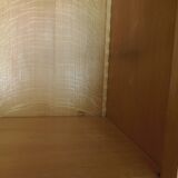 Armoire vintage en bois brut, 5 étagères bois modulables