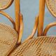 Set of 2 light brown bentwood Thonet style chairs model "Long John"