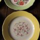 Lot 6 flat plates Flowers Yellow Green Lunéville mismatched