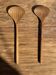 Salad server or large flat oval teak spoon L28 D8.5