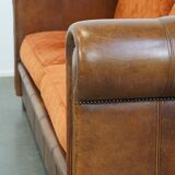 Luxurious 2.5 seater sheepskin leather sofa of top quality