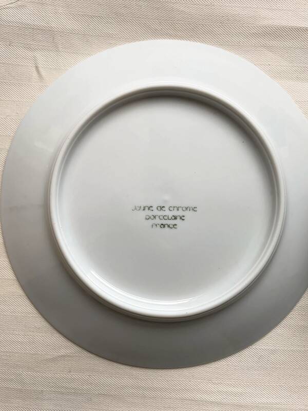 5 bread plates 16 cm vintage chrome yellow