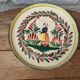 Old HB Henriot Quimper rimmed plate with Breton decor