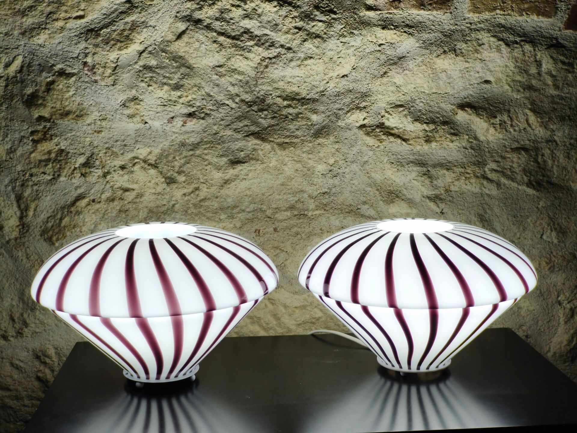 Authentic vintage blown glass lamps