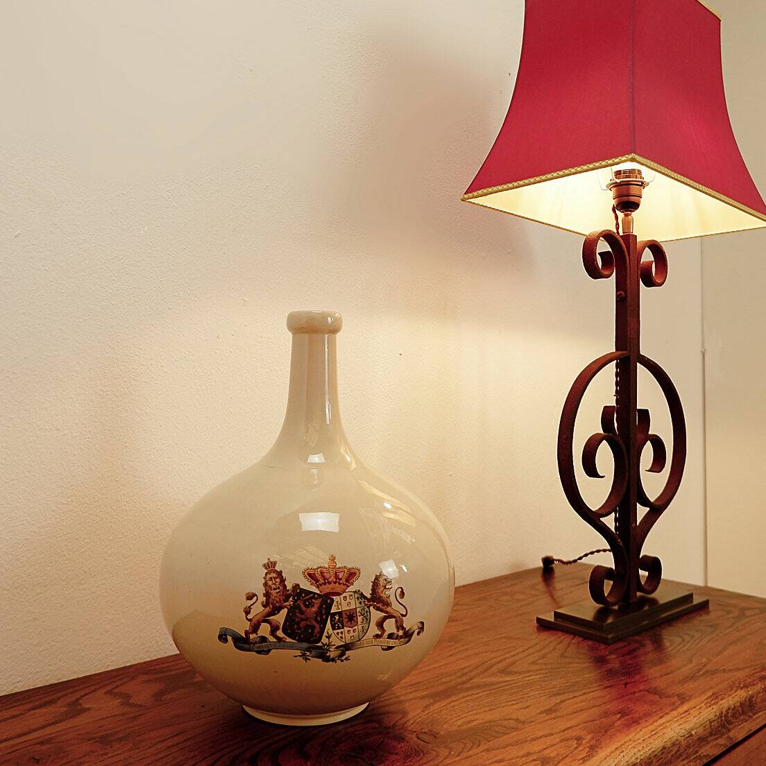 Lampe vintage en fer forgé