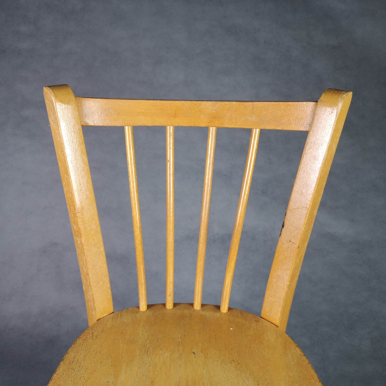 Baumann - Children's bistro chair . Light wood, vintage French