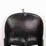 African Mask Hand Craved In Dark Wood From West Africa