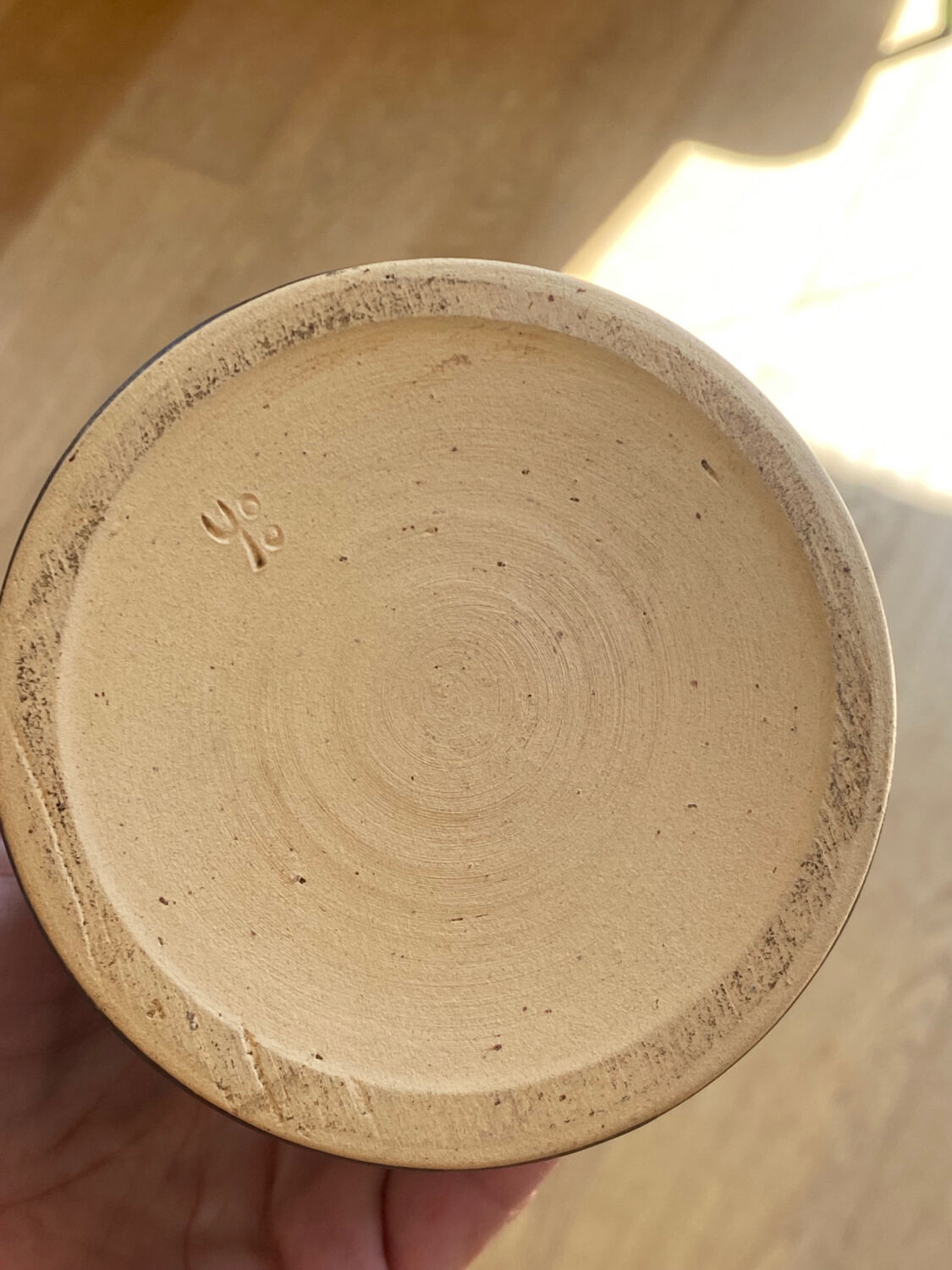 Blue contemporary ceramic vase