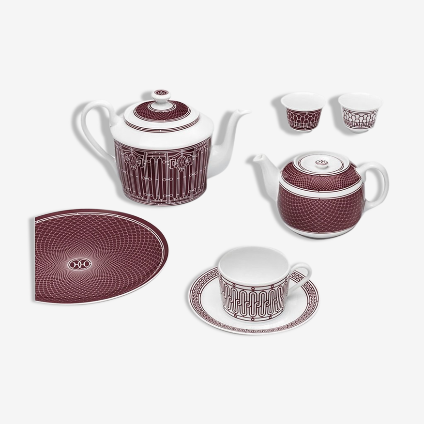 Hermes box - teapot, 2 tea cups, 2 plates - H Deco collection | Selency