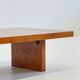 Table basse vintage par Smania en bois de noyer.