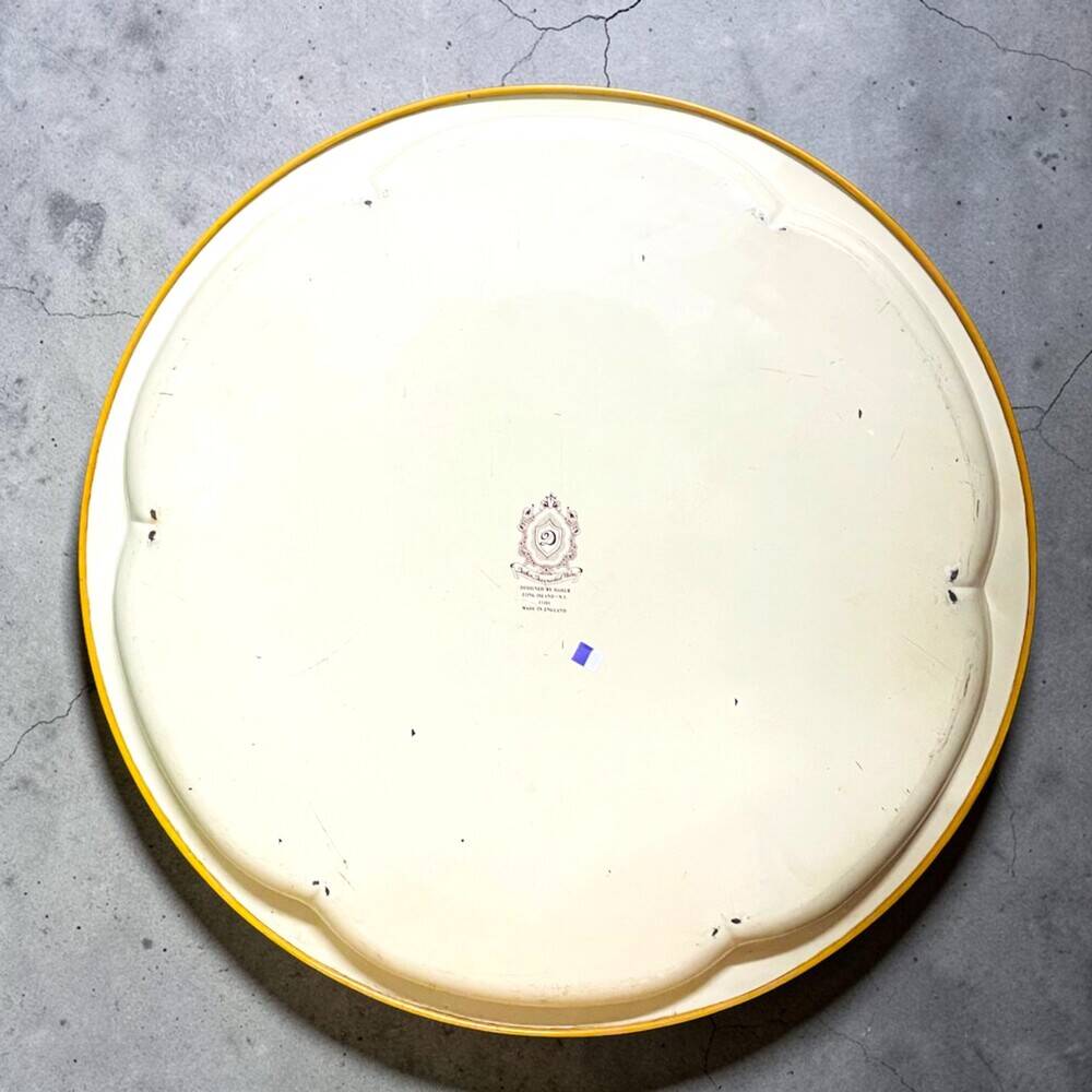 Large  enamel tin tray still life fruit Daher