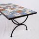 Wrought iron and ceramic coffee table, French work, 2013