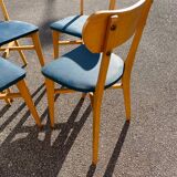 Set of 4 green bistro chairs