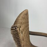 Cantilever wicker cord chair, 1930s