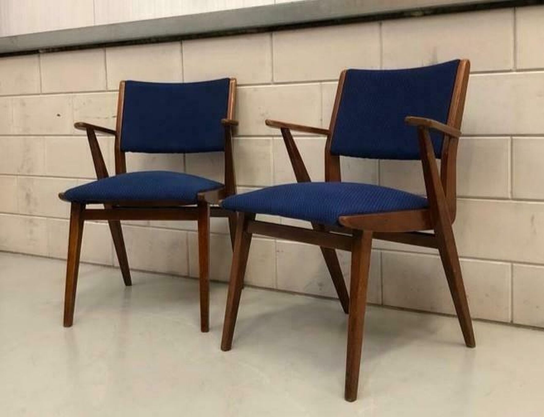 Two mid century armchairs