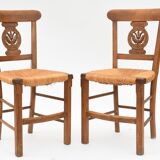 Series of 6 mulched chairs