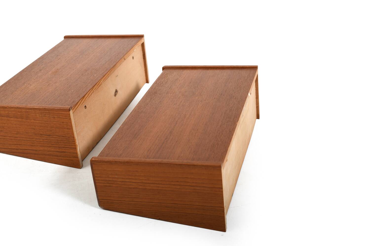 Danish Wall Mounted Nightstands in Teak 1960s