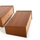 Danish Wall Mounted Nightstands in Teak 1960s