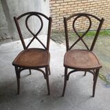 Pair of 1920s bistro chairs