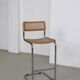 Marcel Breuer style tubular cane seat bar stool | Italy | 1970s
