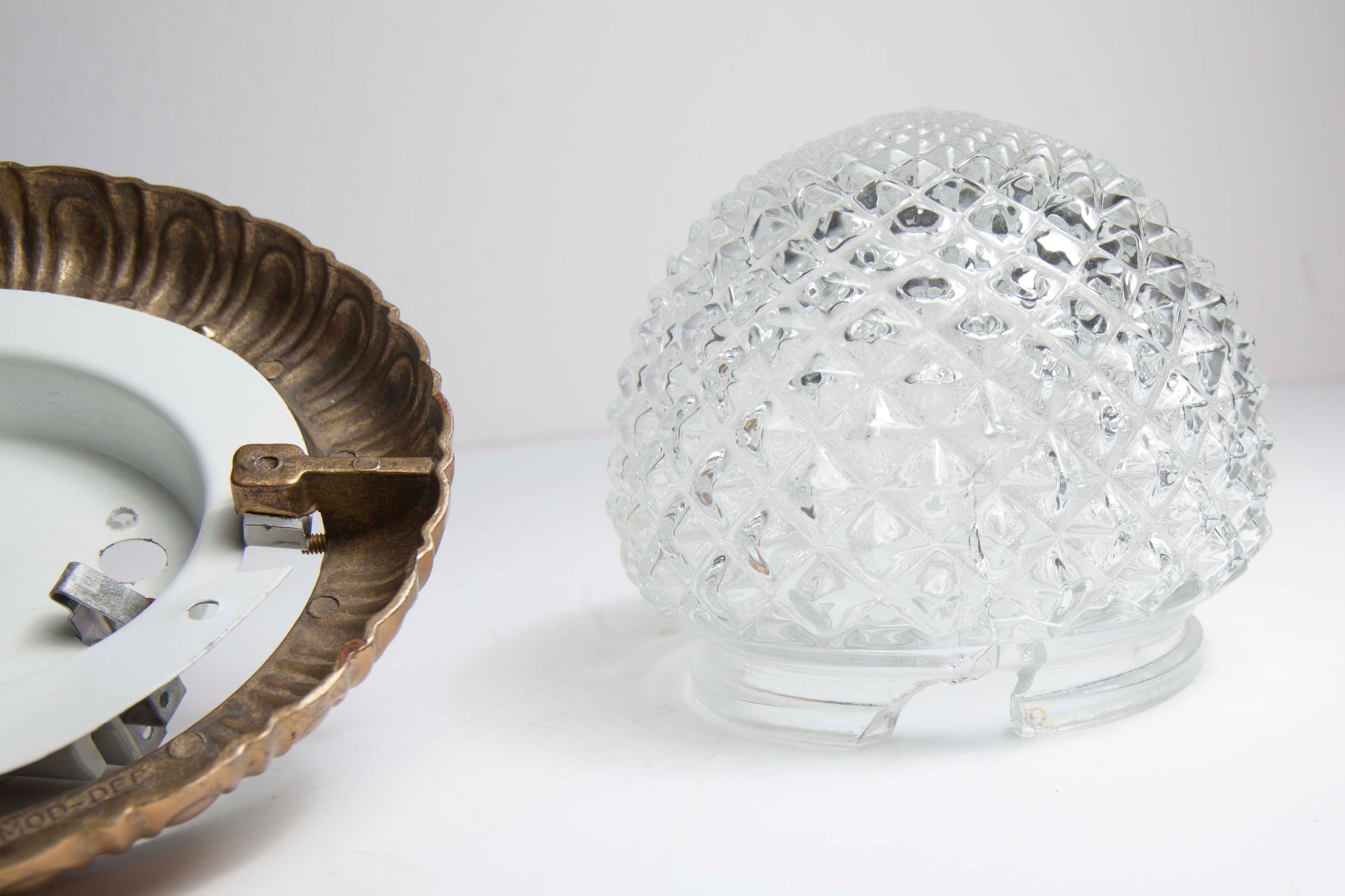 Ceiling lamp Crystal and bronze