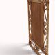 Vintage 1970s Spanish Handmade Bamboo and Rattan Wall Mirror