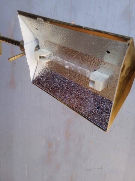 Reading light / articulated floor lamp ep 1970 golden brass