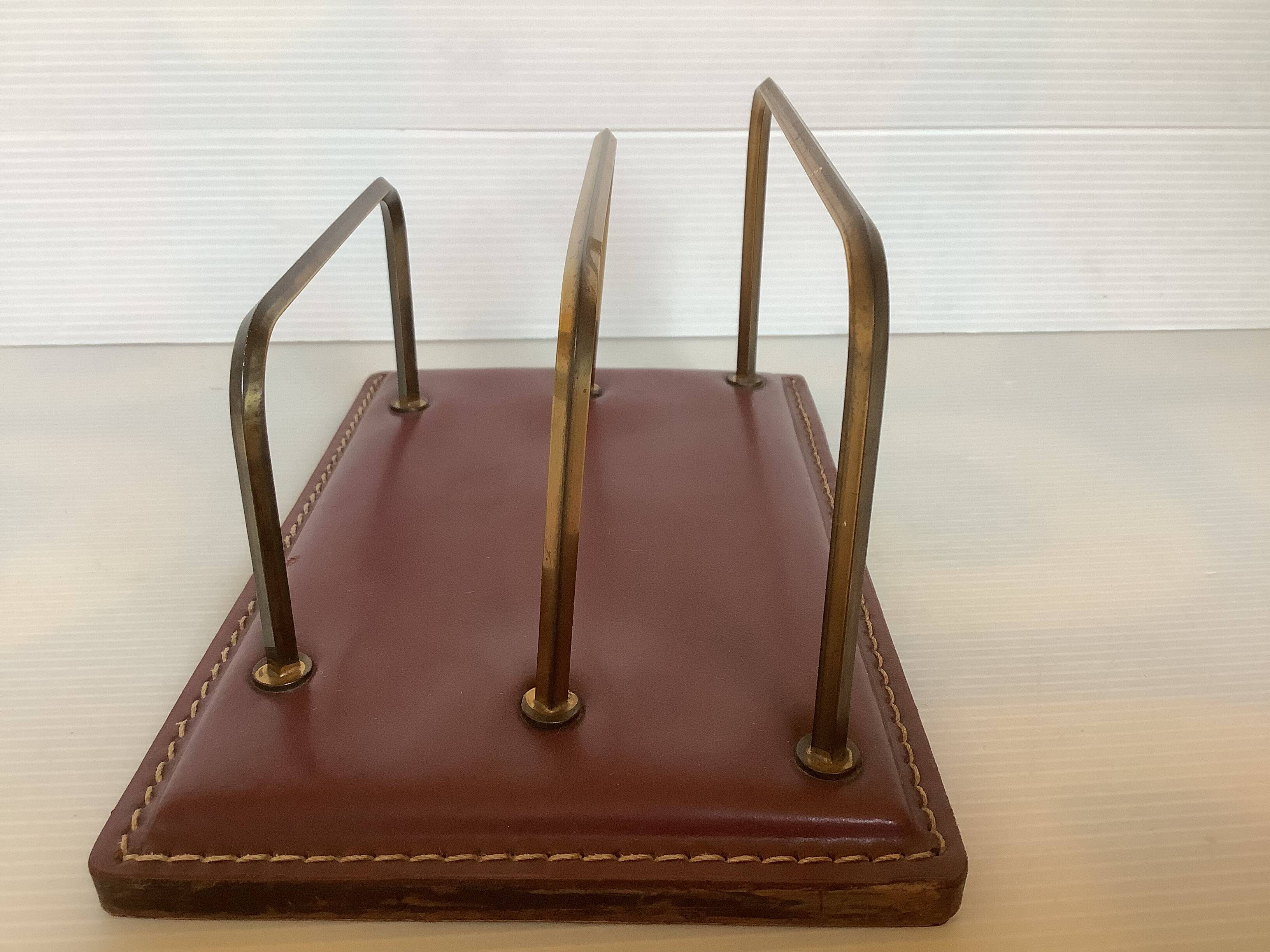 Leather mail holder