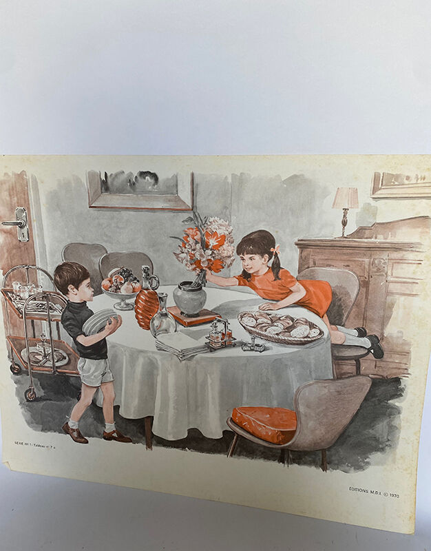 Set of 2 posters, the table & the house