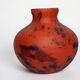 Art Deco, marbled glass round vase by Delatte Nancy circa 1930