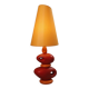 Louis Drimmer large ceramic pebble lamp orange 1980s