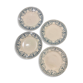 Lot de 4 assiettes en Terre de Fer Saint Amand & Hamage modèle Guirlande
