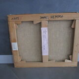 Oil-on-canvas painting "field work" 1987