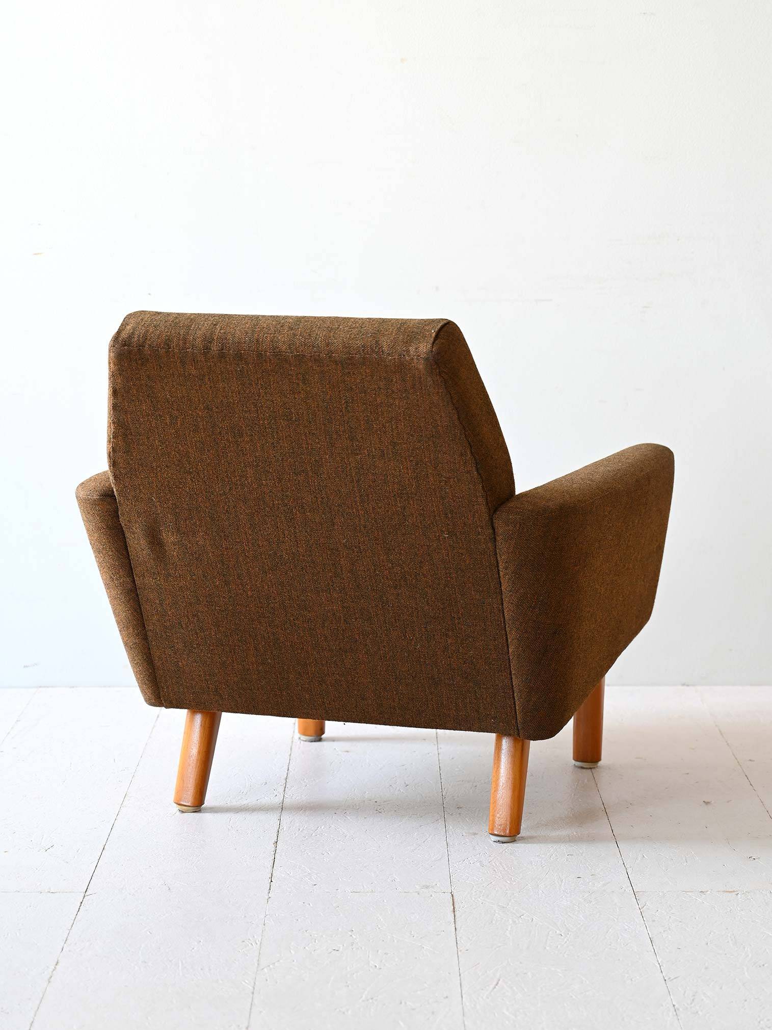 Fauteuil des années 60 avec tissu d'origine