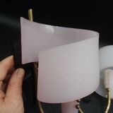 Pair of wall lights 1950 1960 Design Geru Leuchten Plexiglas and Brass