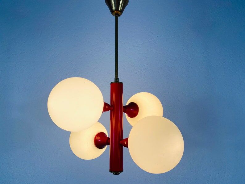 Red suspension by Kaiser, Germany, 60s