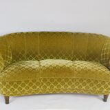 1950s Mid Century Gold Banana Sofa, Denmark