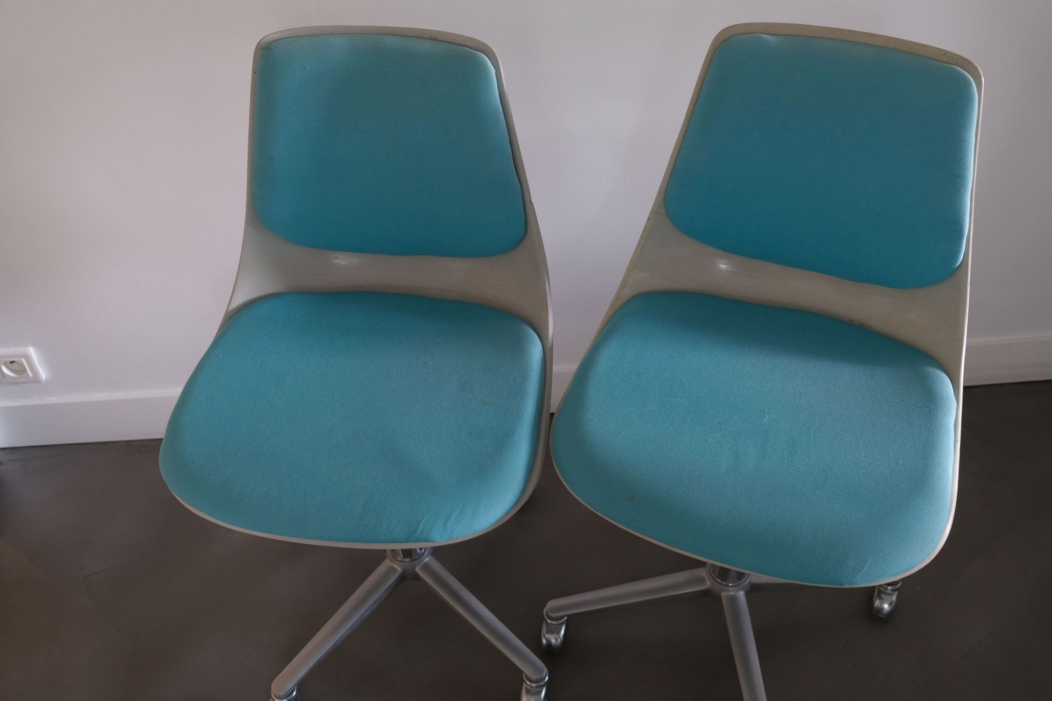 Paire de chaises de bureau Georg Leowald pour wilkhahn