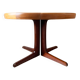 Vintage round Scandinavian table with extendable star center leg