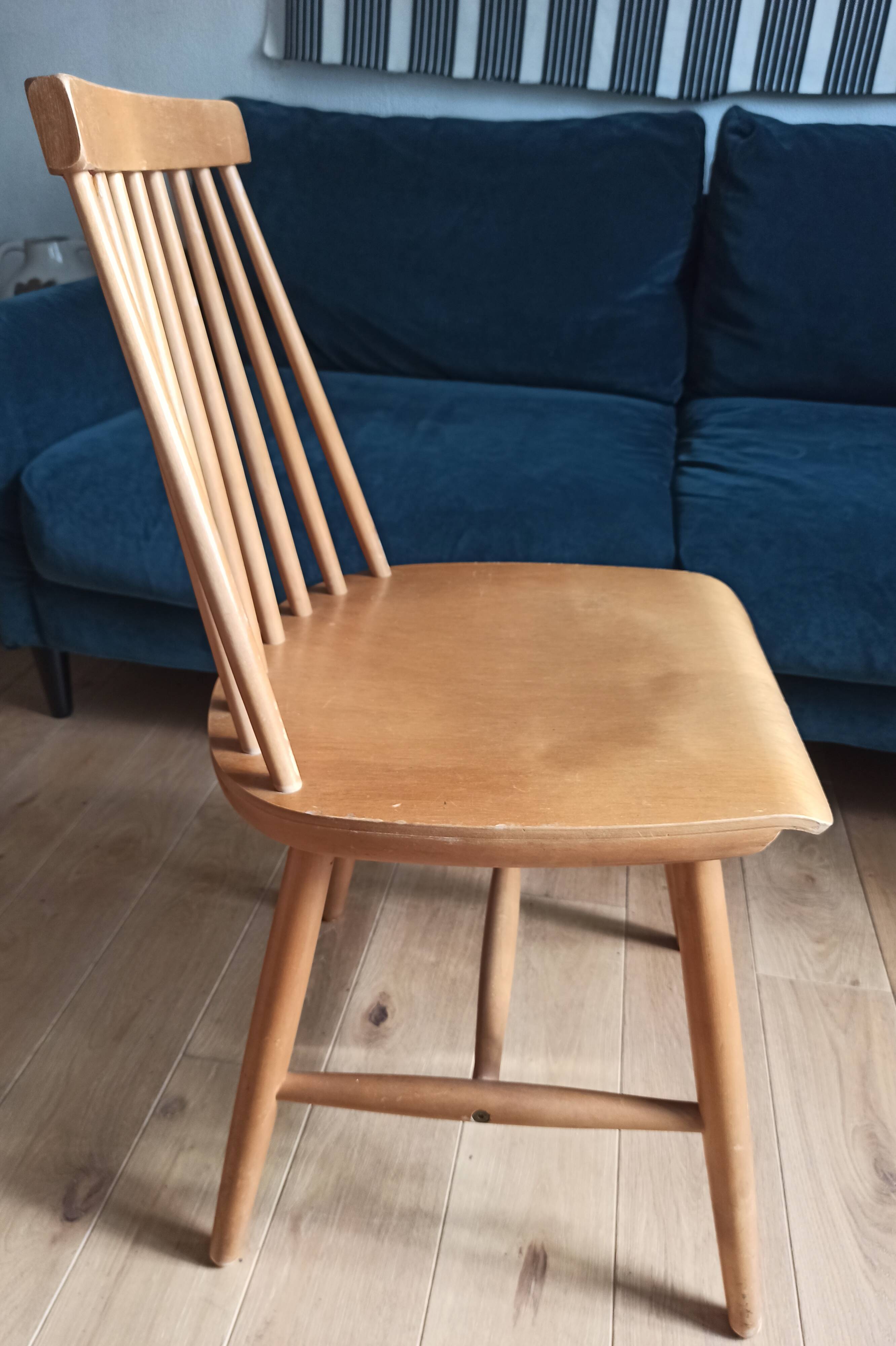 Chaises en bois vintage Ikea 1960