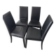 4 leather chairs by Cinna