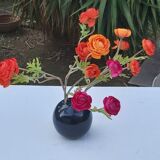 Signed ceramic flower-picker ball