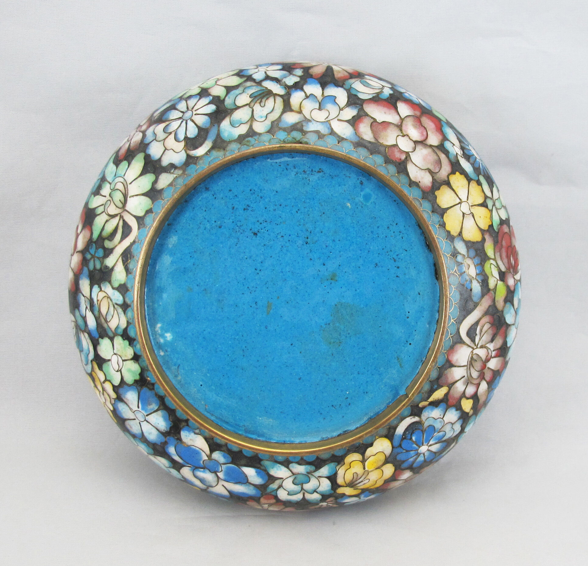 Pot couvercle en bronze émail cloisonne Chinois Chine