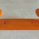 Orange plastic coat rack by Syla - 70's