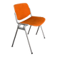DSC 106 chair in orange by Giancarlo Piretti for Castelli, 1970s.
