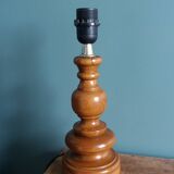 Lamp, turned wooden base