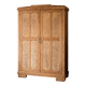 Grande armoire penderie parisienne bois massif (rénovée)