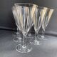 Conical foot glasses (6) - art nouveau - plain light blown crystal