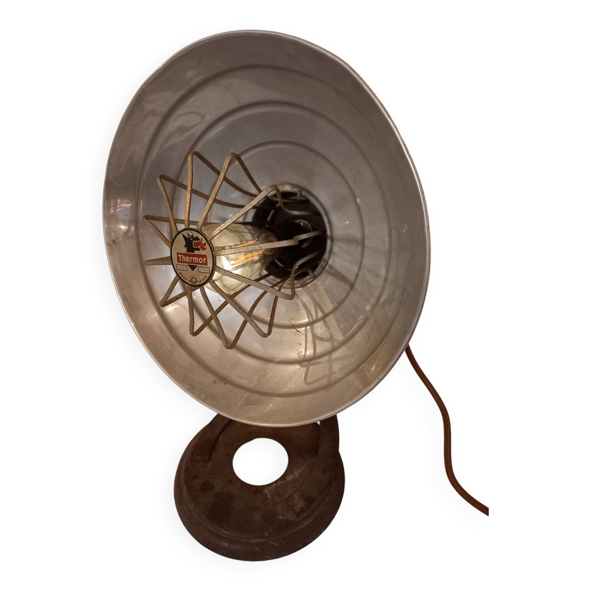 Industrial lamp, Thermor heater, 1950s, fully equipped.